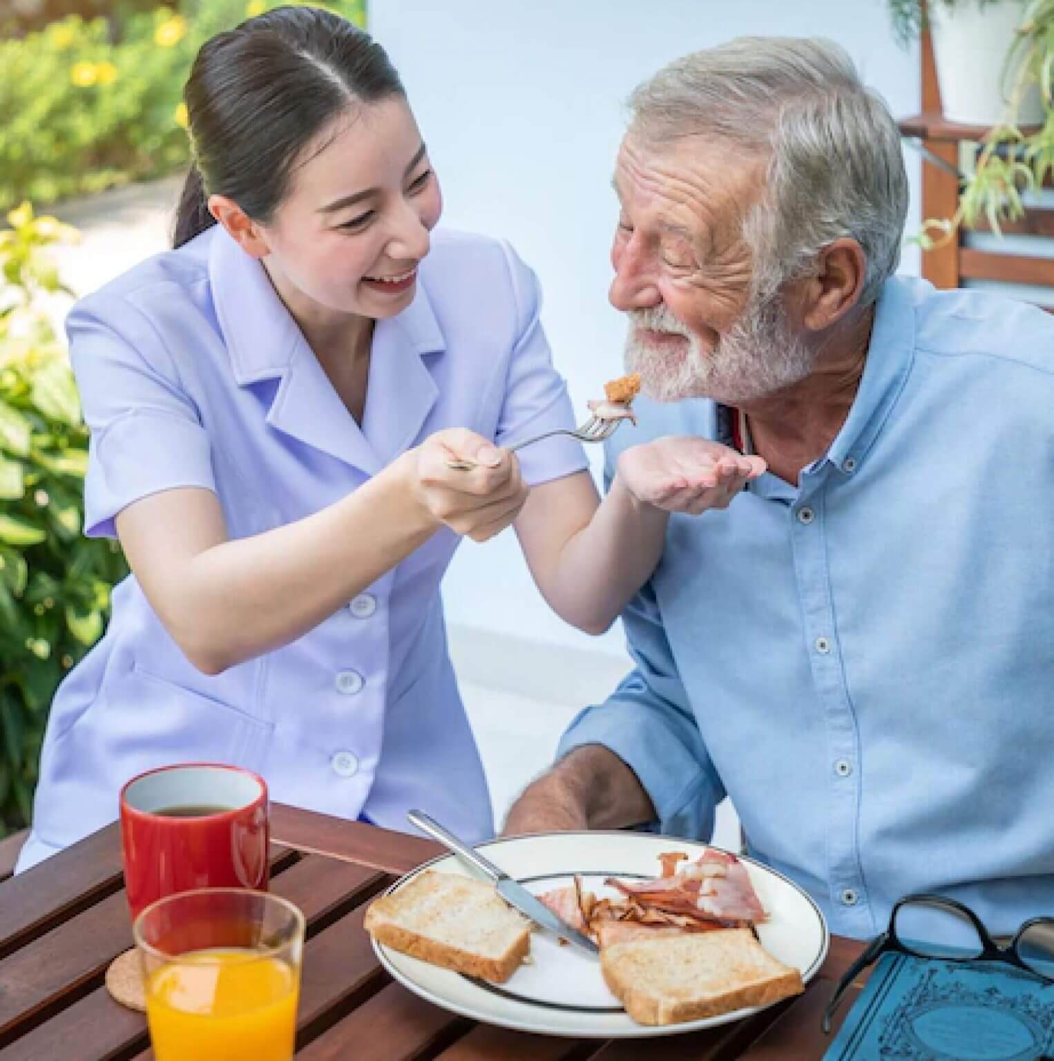 care giver helping hands